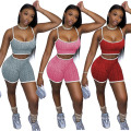 2021 Summer Women Sport Two Piece Suit Sleeveless Tank Top and Short Pants Women 2 Piece Set